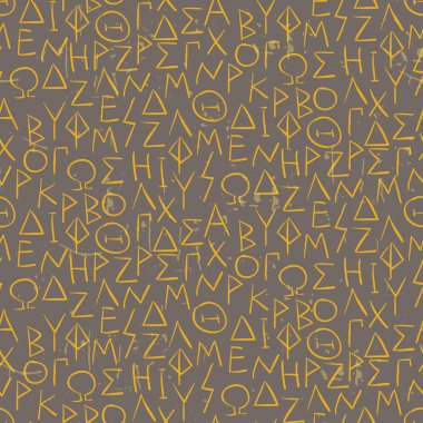 Seamless pattern with greel letters on the wall clipart