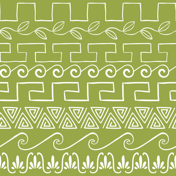 Seamless pattern with ancient greek ornaments