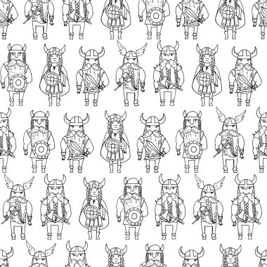 Huysuz tehlikeli Vikingler ile Seamless Modeli