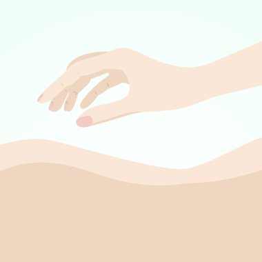 Bir masaj Illustration. Manuel terapi.