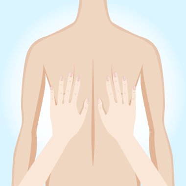 Illustration of a massage. Manual therapy. clipart