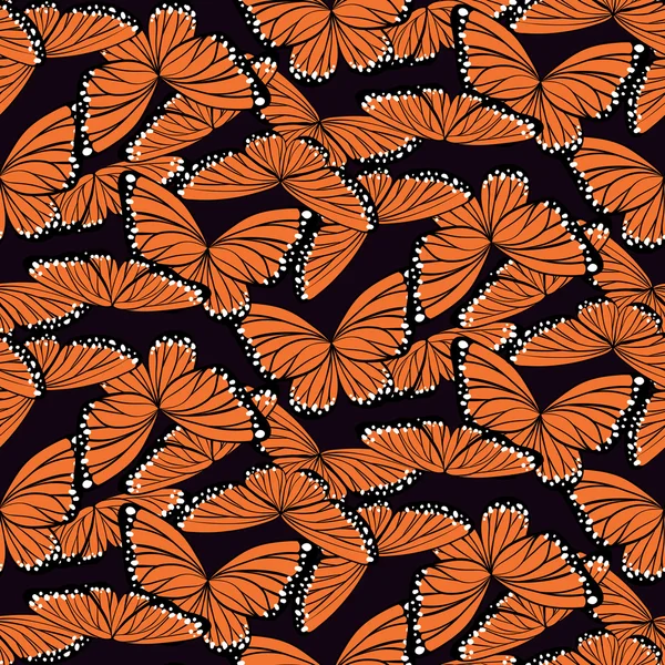 Modèle sans couture dans les couleurs orange, noir et blanc — Image vectorielle