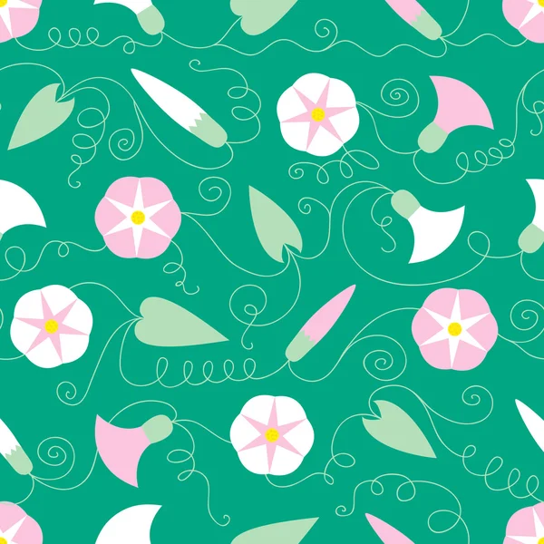 Seamless pattern with beautiful gentle bindweeds. It can be used — Stock Vector