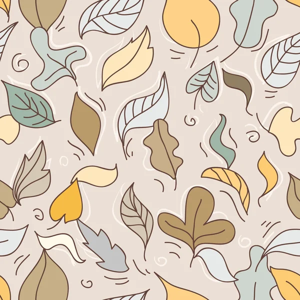 Seamless pattern with autumn leafs. — Stock Vector