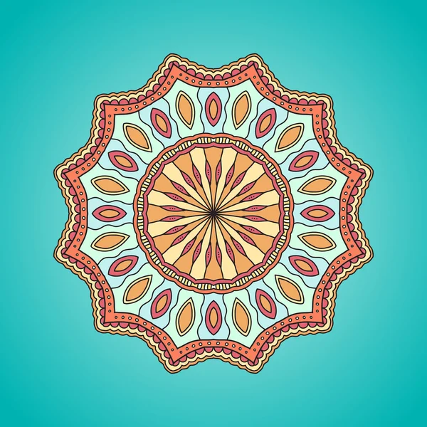 Illustration vectorielle abstraite du mandala d'ornement ethnique — Image vectorielle