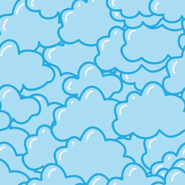 Seamless pattern with cute clouds — Stock Photo, Image