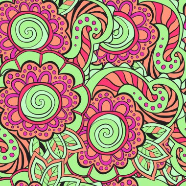 Etnik tarzda soyut illüstrasyon