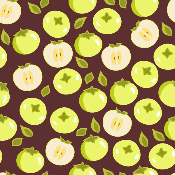 Μοτίβο χωρίς ραφή με μήλα. — Διανυσματικό Αρχείο