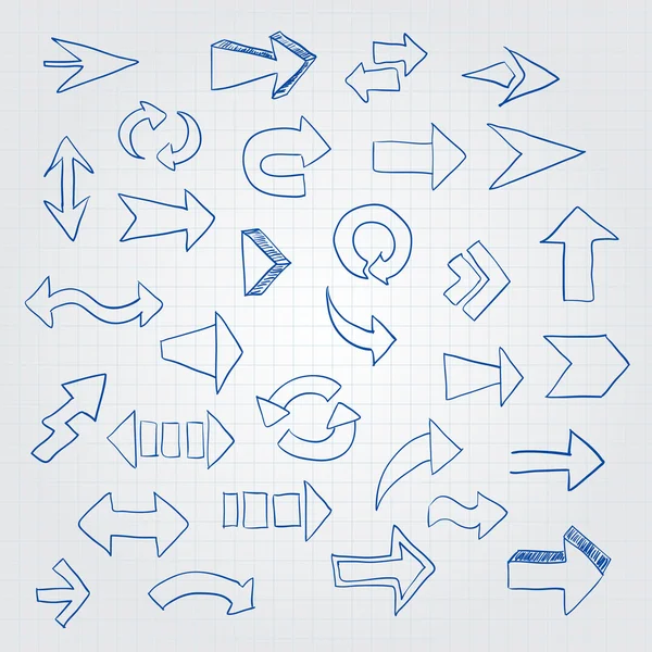 Vector set van verschillende pijlen. — Stockvector