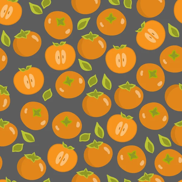 Seamless pattern with persimmons — Stock Vector