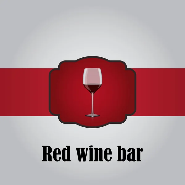 Illustration de verre de vin rouge — Image vectorielle