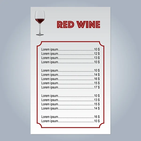 Illustration de verre de vin rouge — Image vectorielle