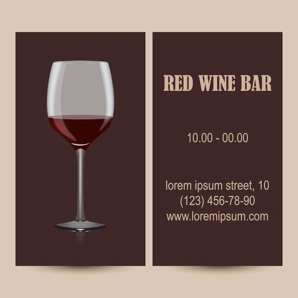Illustration de verre de vin rouge — Image vectorielle