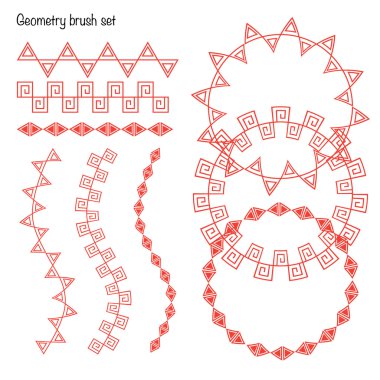 Farklı fırçalar kümesi. Farklı çerçeve.