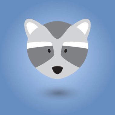 Racoon düz yüzü.