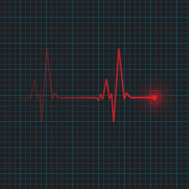 Kalp atışı vektör çizim