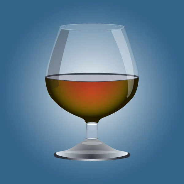 Du verre de cognac. Illustration vectorielle . — Image vectorielle