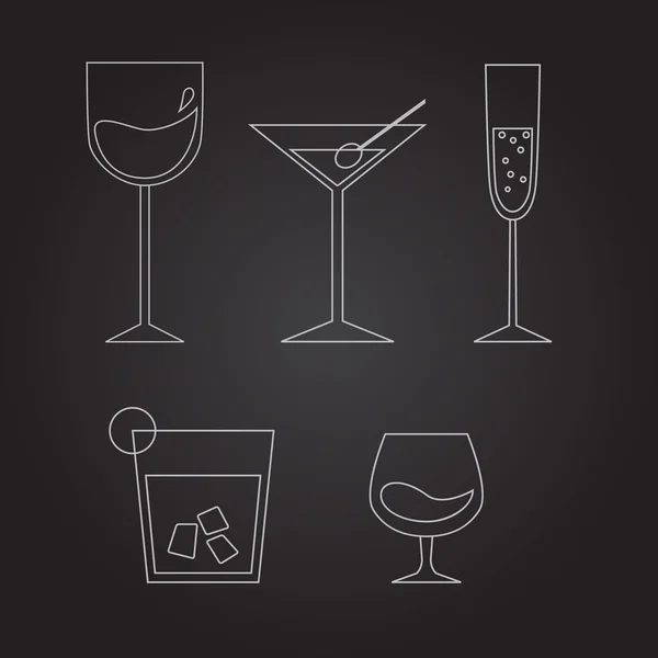 Ser de boissons différentes — Image vectorielle