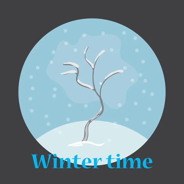 冬天树的插图 — 图库矢量图片
