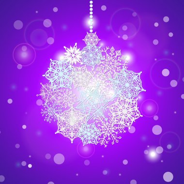 Kağıt kar taneleri Noel ağacı oyuncak yaptı.