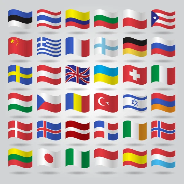 World flags collection — Stock Vector