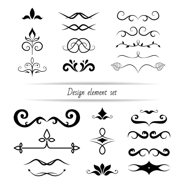 Set of vector design elements, can be used for monograms, weddin — Stock Vector