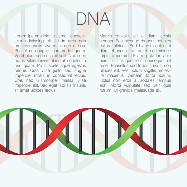 Base medica con molecola di DNA con spazio per il testo. Può essere — Vettoriale Stock