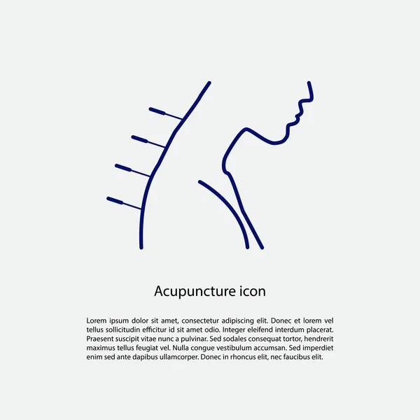 Icône d'acupuncture avec place pour le texte . — Image vectorielle