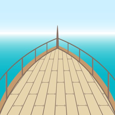 Bir tekne ve bir deniz afterdeck. 