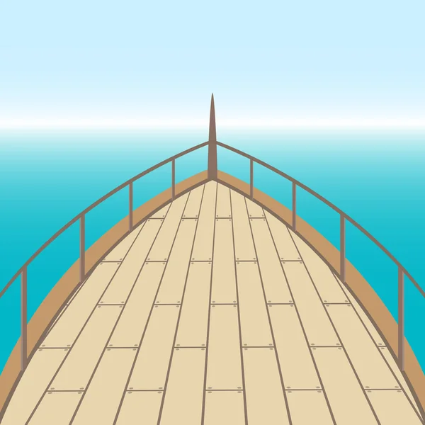 Bir tekne ve bir deniz afterdeck. 