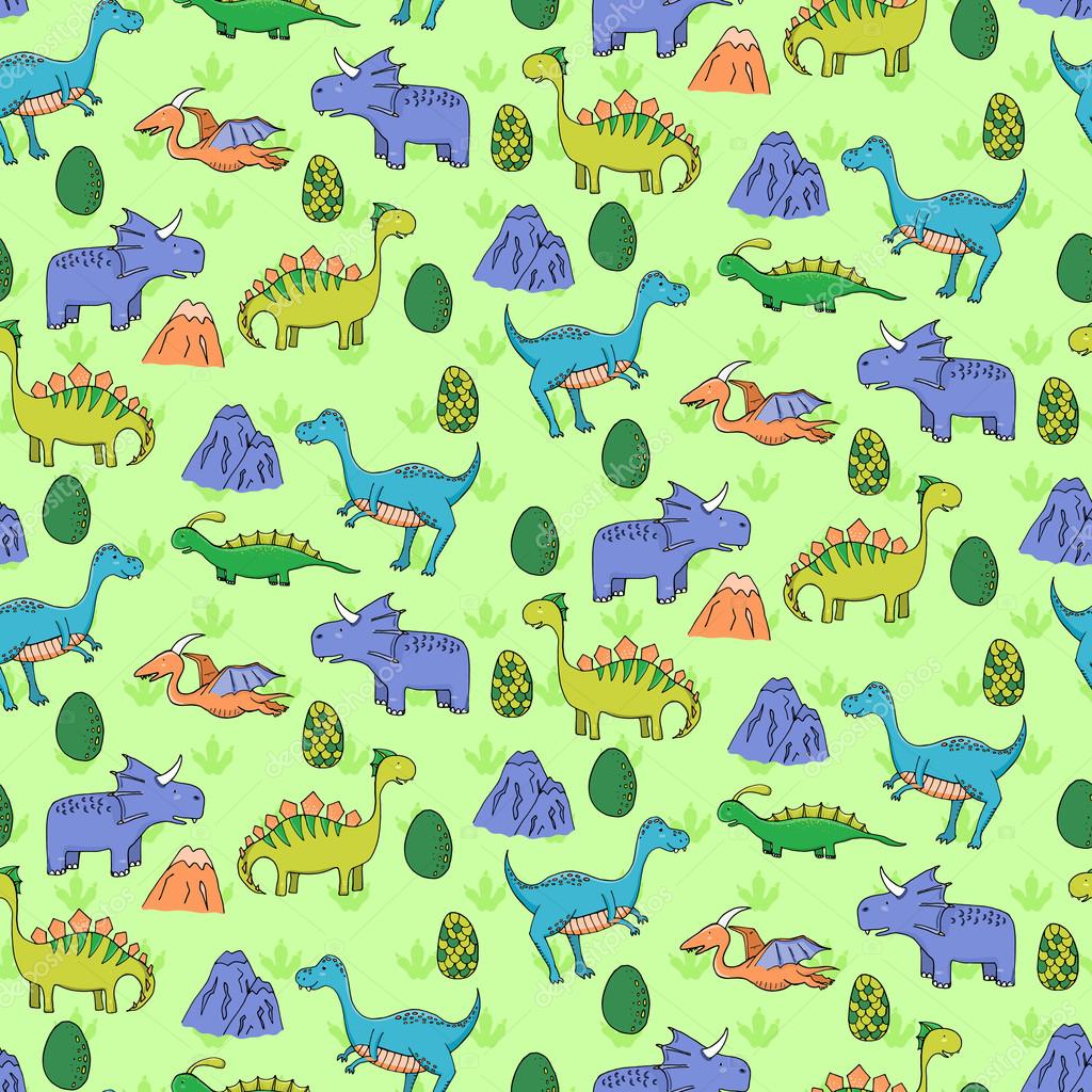 different color dinosaurs