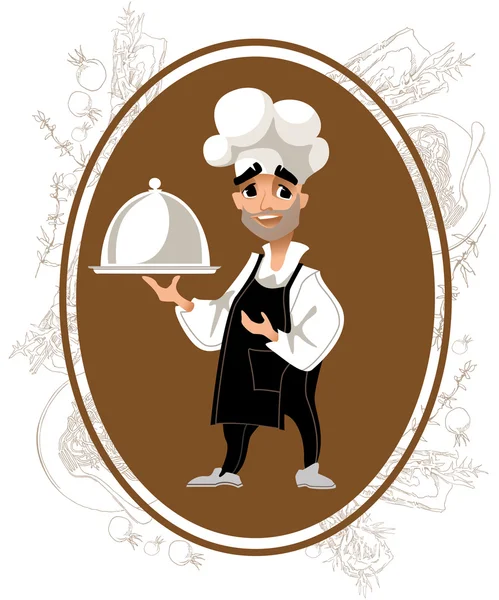 Cuisiner chatacter. Illustration vectorielle. Cartoon style . — Image vectorielle