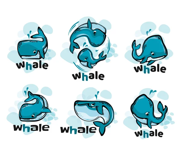 Eğlenceli balina karikatür çizimi.