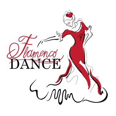 Flamenco dance vector sketches. clipart