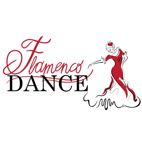 Flamenco χορό διάνυσμα σκίτσα. — Διανυσματικό Αρχείο