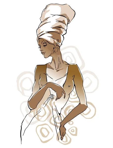 Retratos de mujeres africanas — Vector de stock