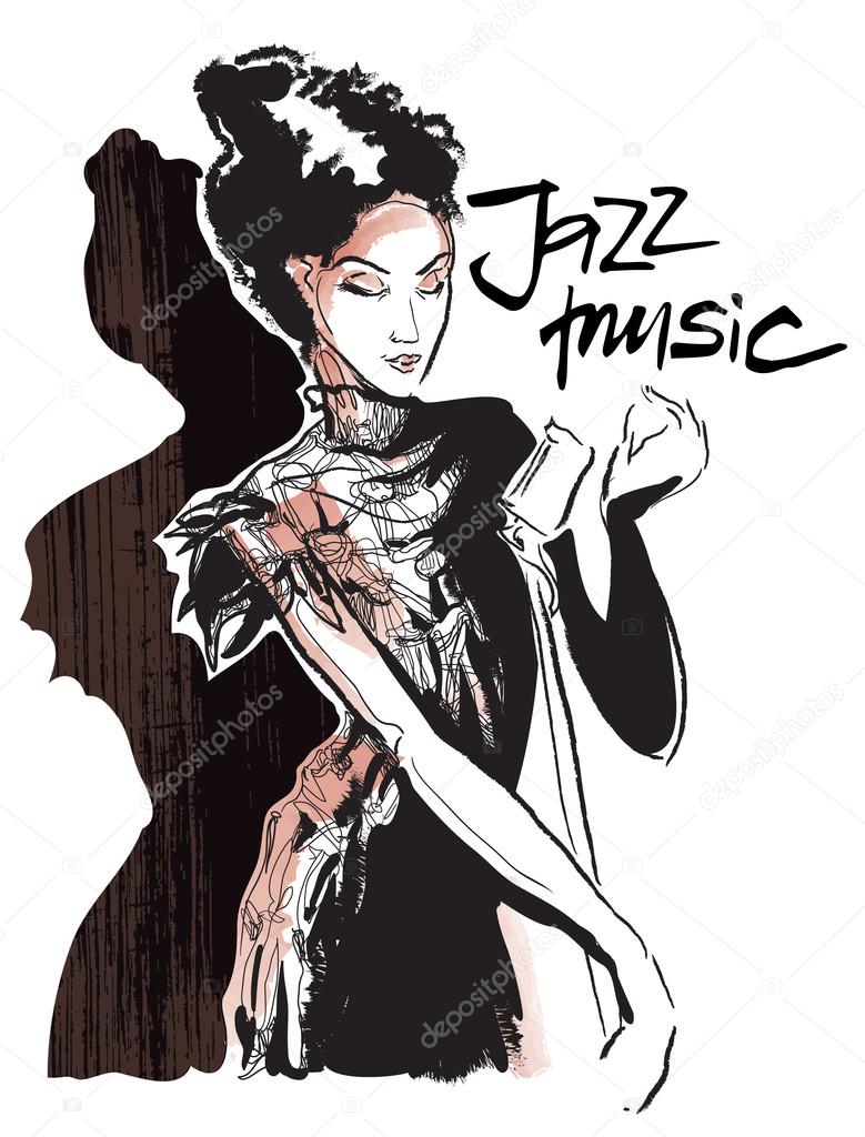 Musicans of jazz. Vector sketches