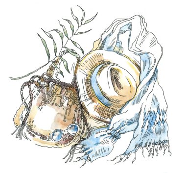 kadının aksesuarları.