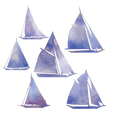 Yatçılık ve deniz kroki el yapımı.