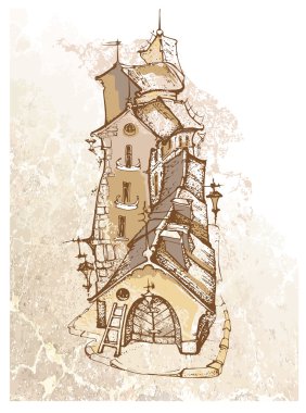 Eski sokak kroki el yapımı.