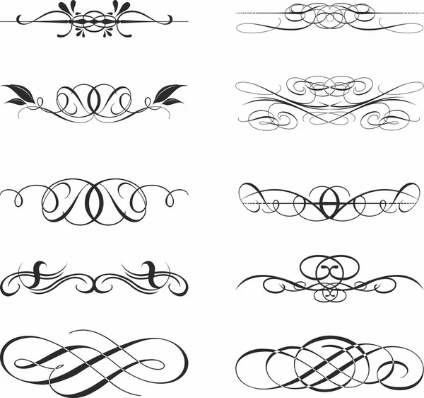 Ensemble Vectoriel Monogrammes Noir Blanc Motifs Monochromes Pour Signature Des — Image vectorielle