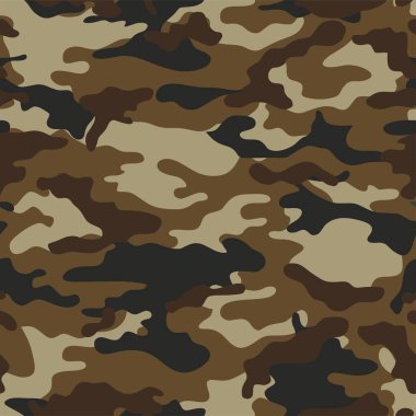 Askeri kamuflajın kusursuz bir örneği. Tasarım ve baskı için doku. Ordu ormanı saklanıyor. Khaki yeşili kahverengi. Askerler ve av için. Askerler için gri, avcılık. Ormanda saklan ve saklan.