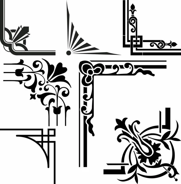 Köşeler için vektör desenini ayarla Kum Patlaması düzeni farklı kareler Yunanlılar yanlamasına