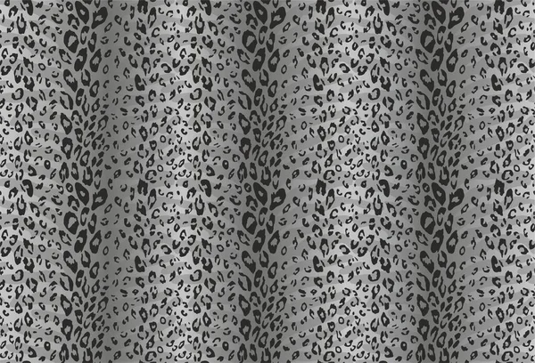 Pelle Senza Cuciture Leopardo Giaguaro Sfondo Grigio Con Macchie Animali — Vettoriale Stock