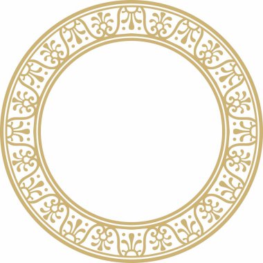 Altın sınır, çerçeve, Pompeii yüzüğü. Çember Napoli süsü. Antik Roma Sanatı