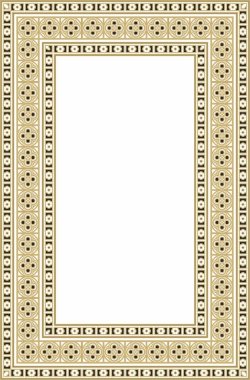 Siyah ve altın kareli gotik süs. Orta Çağ Avrupa dikdörtgeni, sınır. Klasik Almanların, Açılar, Saksonlar, Franklar.