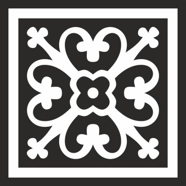 Siyah vektör monokrom antik Roma süsleme elementleri. Kalıpların klasik Avrupa parçaları. Zambak ve taç