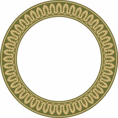 Yeşil İran aksesuarlı saf altın. Çember, halka, çerçeve, sınır, İran, Irak, Tacikistan halklarının etnik düzeni