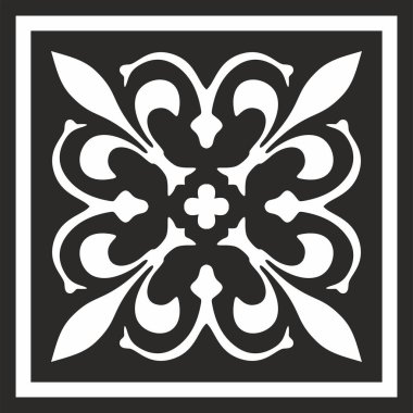 Siyah vektör monokrom antik Roma süsleme elementleri. Kalıpların klasik Avrupa parçaları. Zambak ve taç