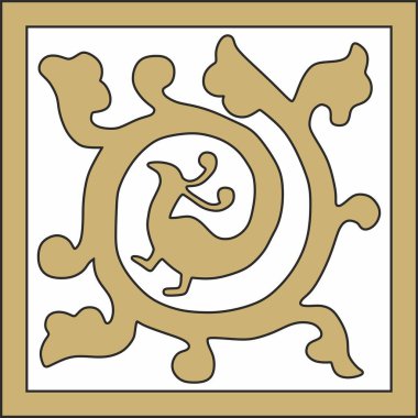 Vektör altın ve siyah antik Roma süsü elementleri. Kalıpların klasik Avrupa parçaları. Lili ve Krovn